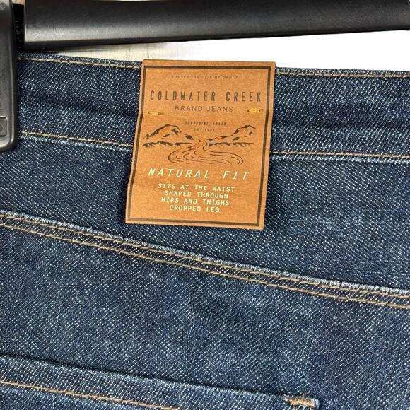 Coldwater Creek SZ 18 Cropped Jeans Natural Fit Stretch Zip-Fly Pockets Blue - Picture 6 of 10